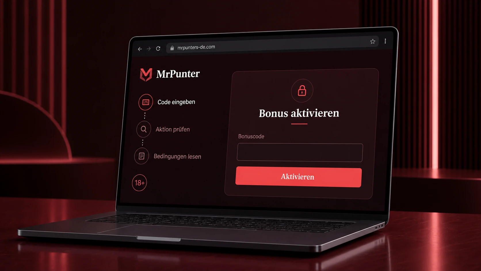Bonuscode und Aktivierung des Angebots