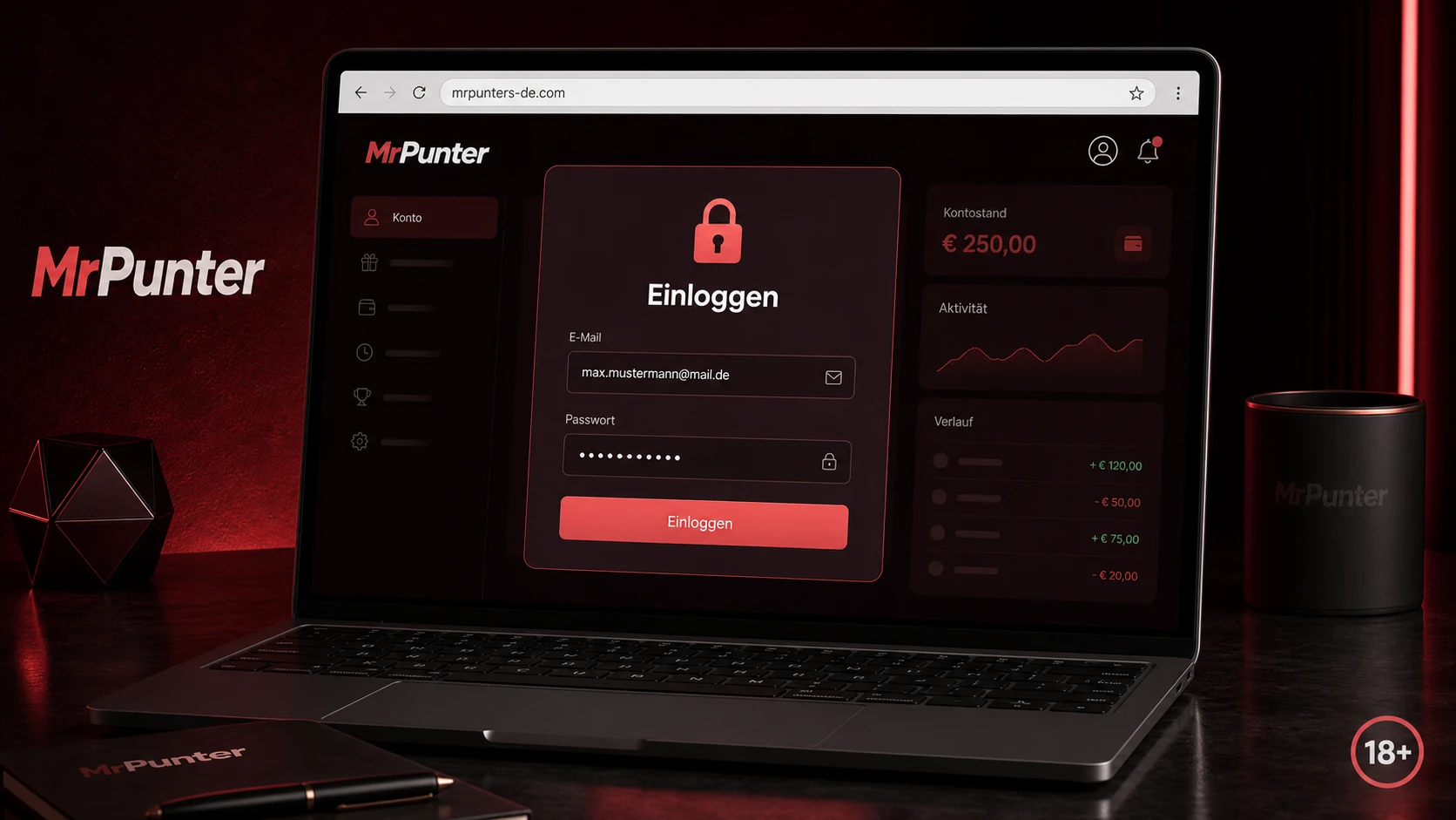 Wie funktioniert der MrPunter Login?