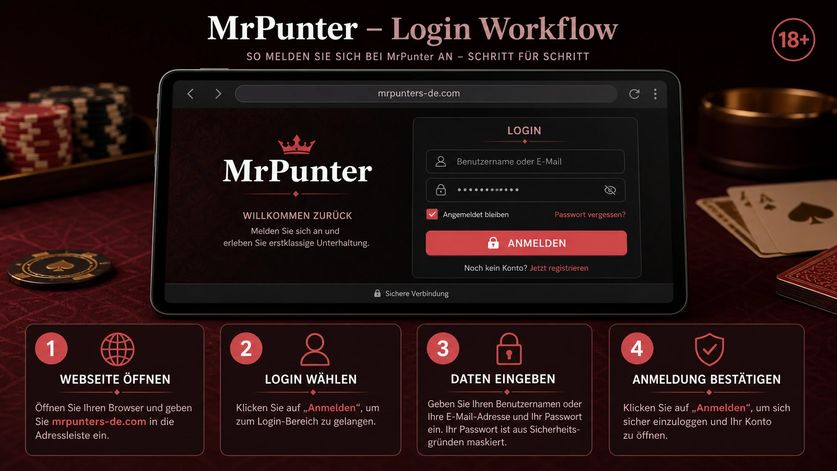 Schritt-für-Schritt Anleitung zum Login
